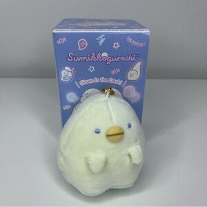 San-X Sumikkogurashi Glow In The Dark Penguin Plush Keychain - Ghost Series